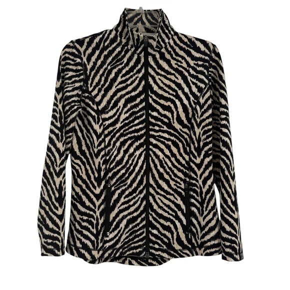 J.McLaughlin Billie Catalina cloth Animal Print  Zip Front Jacket size Small - Picture 1 of 10